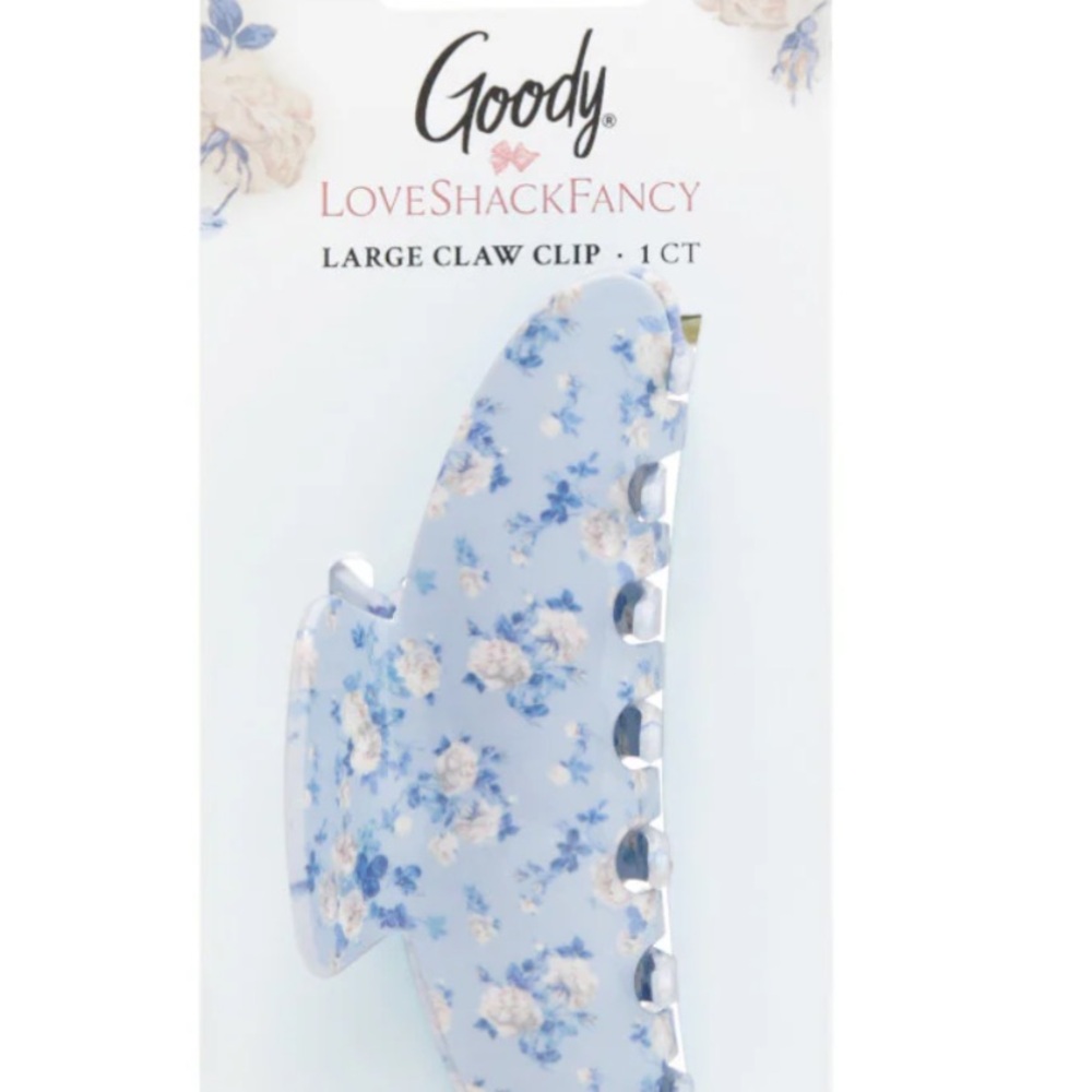 LoveShackFancy x Goody Floral Blue Claw Clip